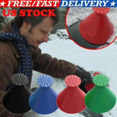 

Car Windshield Ice Scraper Tool Cone Shaped Outdoor Round Funnel Remove Snow Kit