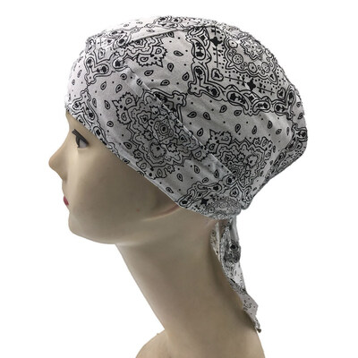 

1Pc Cotton Paisley Skull Cap Motorcycle Biker Durag Head Wrap For Unisex Women Men