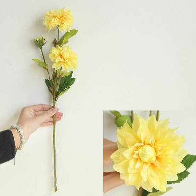 

Artificial Flower Dahlia Real-Looking Flower With Stem For Wedding Brides Bouquet Arrangement Decorations