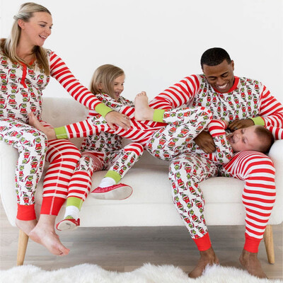

2pcs Matching Family Outfit Christmas Costume Family Pack Parent-child Wear Homesuit Set New Father Mom Baby Pyjamas Set
