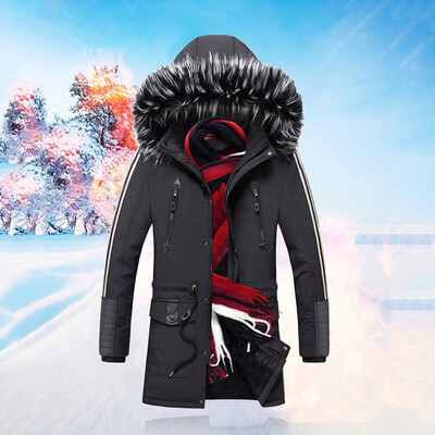 

Toponeto Mens Autumn Winter Casual Solid Jacket Long Sleeved Coat