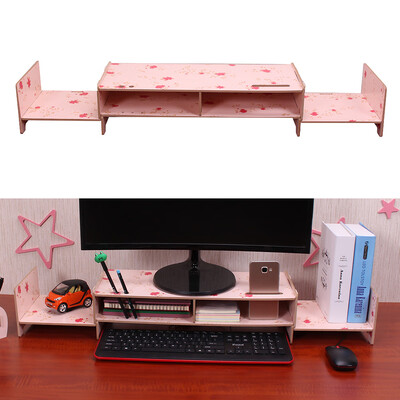 

DIY Multipurpose Monitor Stand Riser Large Desk Organizer Wood Transformable Design for Office School Home