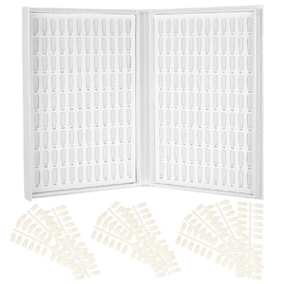 

Professional 216120 Colors White Nail Gel Polish Display Chart with Tips Nail Polish Color Card Chart Nail Art Salon Set