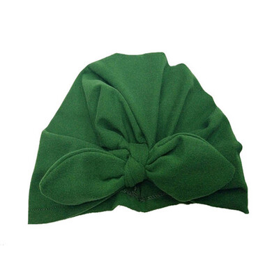 

0-1T Newborn Hats Baby Bowknot Solid Color Girls Boys Caps Baby Hat Infant Turban Elastic Cap