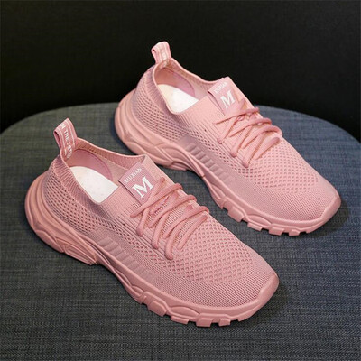 

Factory Direct Women Casual Shoes Fashion Breathable Walking Mesh Flat Shoes Sneakers Women 2019 Gym Vulcanized Tenis Feminino