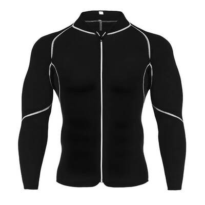 

SLIMBELLE Men Neoprene Sweat Hot Sauna Suit Muscle Training Fitness Gym Wear Workout Shirt