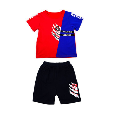 

Children Clothing Fashion Baby Boys Clothes Summer Short Sleeve T-Shirt Round Collar Casual TopsLoose Hip-Hop Print Shorts