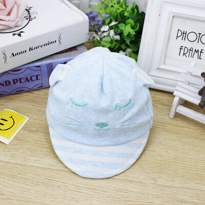 

Baby girls&boys hat spring&autumn newborn children cotton colored cotton shy cap 2018 new