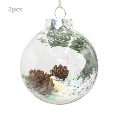 

Toponeto 2Pcs Christmas Tree Pendant Hanging Home Ornament Christmas Decoration Ball