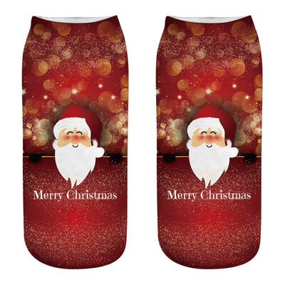 

Gobestart Unisex Christmas Funny 3D Fashion Printed Casual Socks Cute Low Cut Ankle Socks