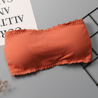 

Rib Strapless Boob Tube Bra Top Women High Elastic Wireless Push Up Padded Back Closure New Stylish White Black Bandeau Top