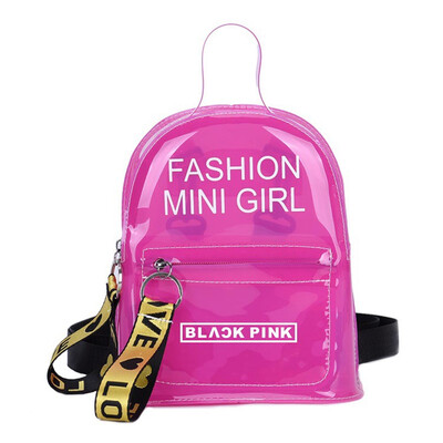 

KPOP BLACKPINK Backpack Clear Mini Backpack Girls Transparent Casual Daypack Shoulder Bags