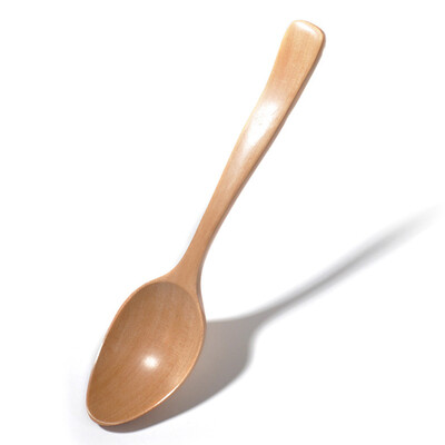 

Natural Japanese Style Kitchen Cooking Wooden Wood Soup Spoon Healthy Wood Spoon Rice Spoon Children Tableware