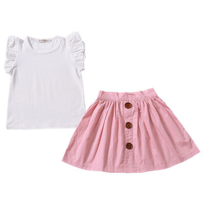 

Baby Clothes Summer Baby Girl Clothes Set Fashionable Sleeveless Vest TopSkirt 2PCS Kids Clothes Sets For Girl