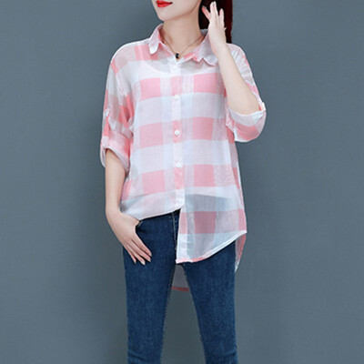 

2019 New Brand Women Blouses Long Sleeve Shirts Yellow&Black Flannel Plaid Shirt Casual Female Blouse Tops