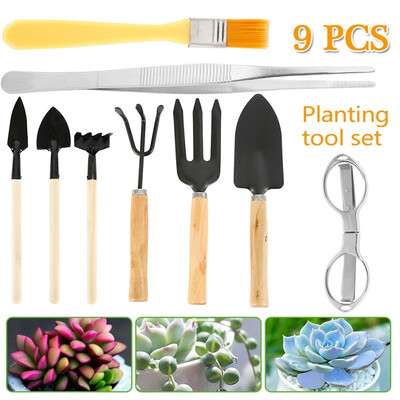 

9PCS Gardening Tools Set Bonsai Tree Kit Plant Tools for Beginner Small Bonsai Care
