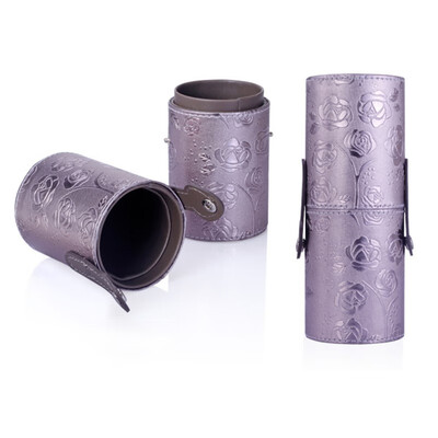 

Cosmetics PU Leather Makeup Brushes Cup Holder Travel Case Brush Organizer Bag