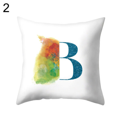 

Colorful Capital Letter Throw Pillow Case Sofa Bed Cushion Cover Home Car Decor