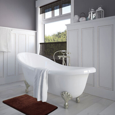 

Siaonvr Luxurious Absorbent Soft Memory Foam Bath Mat Bathroom Shower Rug Non Slip BG