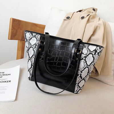 

Tailored Womens Snake Shoulder Bag Crocodile Handbag Fashion Casual Pouch Simple Tote