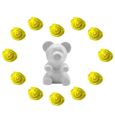 

Toponeto Foam Bear Modeling 200 Pcs Mini PE Foam Rose Flower for DIY Crafts Gifts