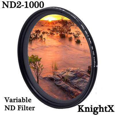 

KnightX ND2 TO ND1000 variable Neutral Density Adjustable Camera Lens Filter For canon sony nikon 49mm 52mm 55mm 58mm62mm 67mm