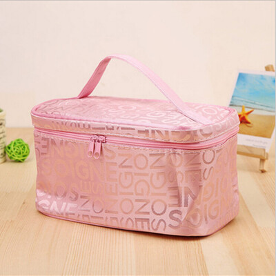 

Gobestart Letter Cosmetic Bag Fashion Square Travel Portable Storage Wash Bag
