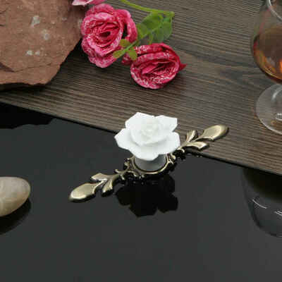 

Rose Ceramics Colorful Cabinet Cupboard Round Handles Wardrobe Drawer Closet Door Pull Knobs Single Hole