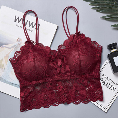 

Summer Bra Flower Hollow Out Lace Bras For Women Wire Free Soft Full Cup Underwear Women Seamless Bras Bralette Sexy Lingerie