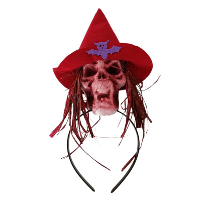 

Halloween Skull Headband Halloween Horror Witch Dress Up Hair Accessory Costume Props Skeleton Holiday DIY Party Decor