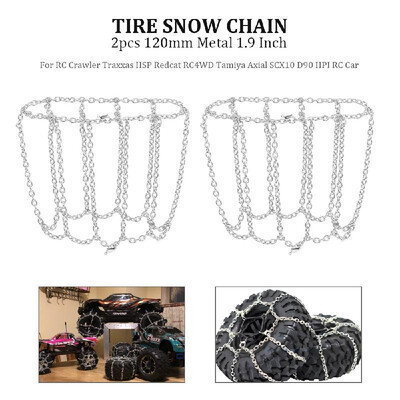 

19 Inch Hub 120mm Tire Snow Chain Anti-Skid Chain Metal for RC Crawler Traxxas HSP Redcat RC4WD Tamiya Axial SCX10 D90 HPI RC Car