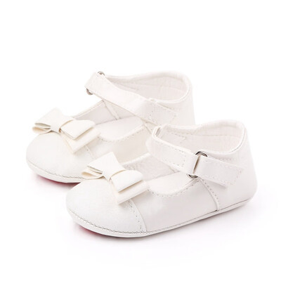

Newborn Baby PU Leather Baby Girl Baby Cute knot Shoes Soft Soled Non-slip Footwear Crib Shoes