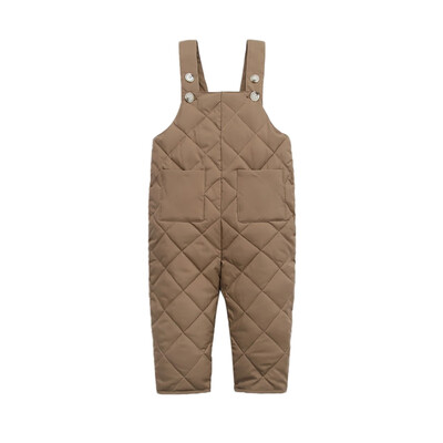 

Autumn Winter Baby Boy Girl Suspender Pants Children Cotton Solid Pattern Cotton Pants Overalls Trousers