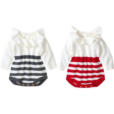 

UK Toddler Baby Girl Wool Knitted Tops Romper Sweater Shorts Outfits Set Clothes