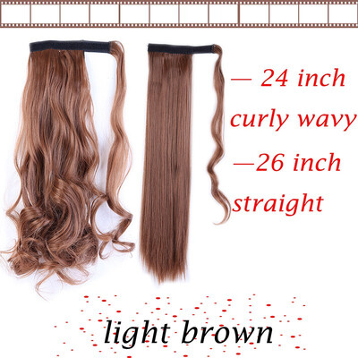 

17-23 Inch 3 Types Clip In Hair Extensions Pony Tail Wrap Around Ponytail