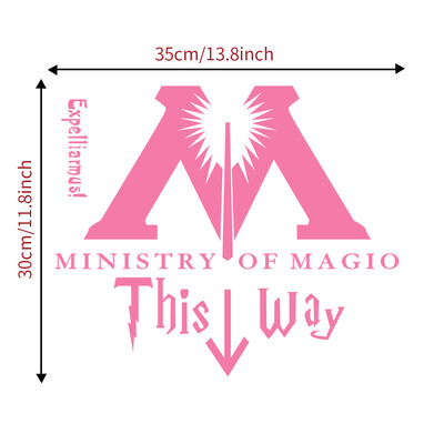 

Gobestart Ministry Of Magic Of This Way Bathroom Doors Decoration Wall Stickers Wall