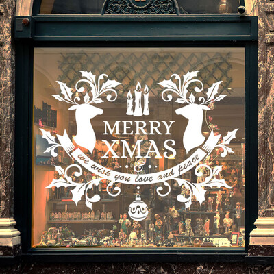 

Gobestart Merry Christmas Removable Wall Sticker Home Christmas Xmas Decor