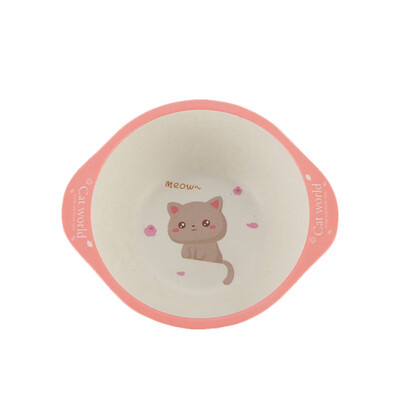 

Kids Baby Natural Bamboo Fiber Bowls Cute Cartoon Animal Dishes Baby Feeding Tableware Children Infant Toddler Portable Plates