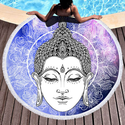 

Gobestart 1 PC Round Beach Pool Home Shower Towel Blanket Table Cloth Yoga Mat