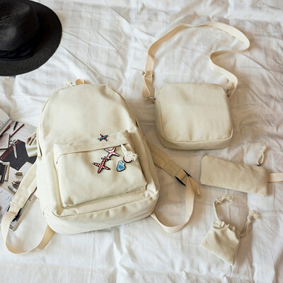 

Modern&Elegant in Fashion Women Canvas School Bag Students Women Backpack Backpack Women Backpack Rucksack