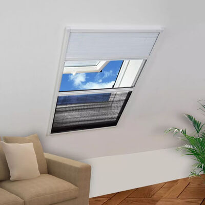 

Plisse Insect Screen for Window Aluminum 315"x394" with Shade