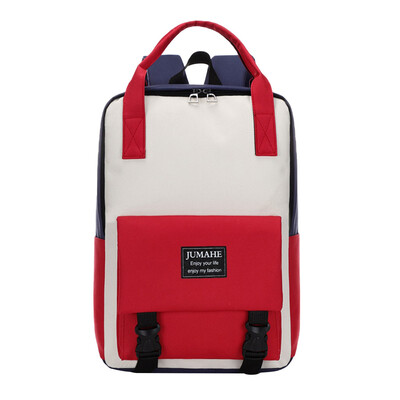 

Tailored Large Capacity Solid Color Waterproof Nylon Casual Backpack School Bag