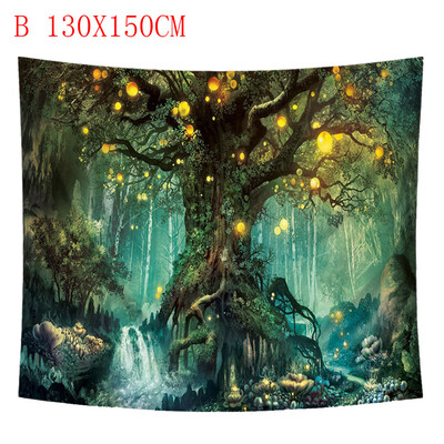 

Gobestart Tapestry Jungle Circle Fantasy Painting Tapestry Wall Tapestry Wall Decor Home Decor Beach Blanket