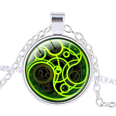 

Women Men Steampunk Time Gemstone Necklace Jewelry Sweater Chain Pendant