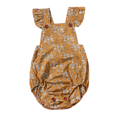 

2019 Summer Flower Baby Girls Clothing Newborn Baby Girl Floral Rompers Sleeveless Jumpsuit Playsuit Summer Baby Girls Clothes