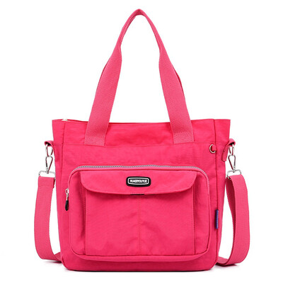 

Tailored Fashion Womens Simple Style Zipper Large Capacity Nylon Shoulder Bag Travel Bag
