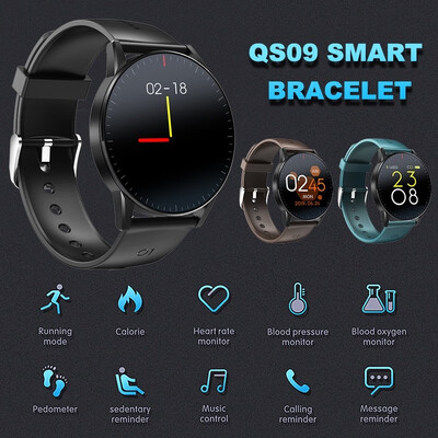 

QS09 Smart Watch Fitness Tracker with Heart Rate Blood Pressure Monitor Men Women Outdoor Waterproof Sport Watches Pedometer