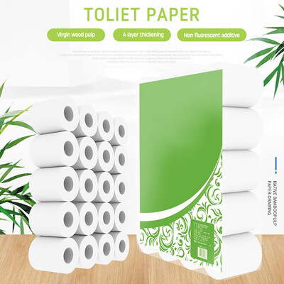 

140 g 4 layers hollow roll paper raw wood pulp toilet roll paper towel 20 rolls