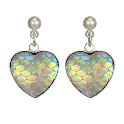 

Shape Women Fashion Hot Sale Heart Personality 2018 Scale 1Pair Mermaid Earrings