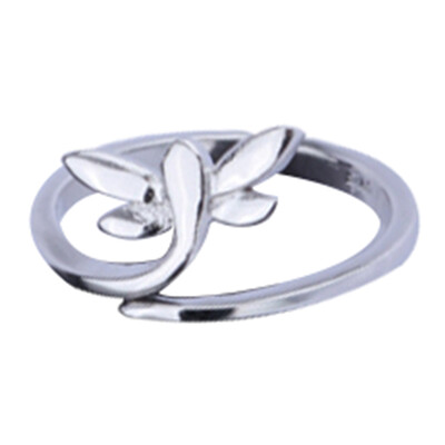 

Charming Jewelry Opening Adjustable Dragonfly Shaped Lady Finger Ring Color Silver Plated